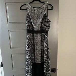 BCBGMaxAzria Black and Gray High Low Dress